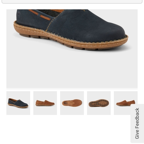 Born Naya Nubuck Leather Slip On Loafer Shoe Navy Blue Sz 10 Like New - Picture 9 of 9